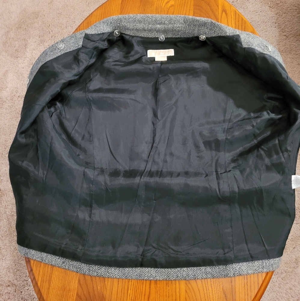 Michael Kors wool blend jacket w/faux fur collar, Size P/M - Picture 7 of 10